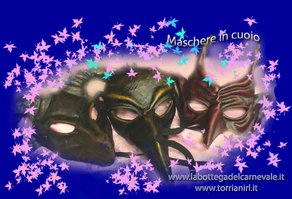 Maschere artigianali in cuoio - maschere veneziane