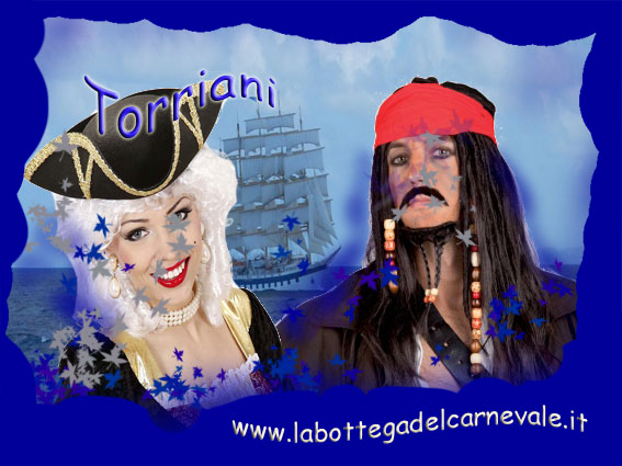 negozio Torriani: parrucche da pirata, parrucca Jack Sparrow, parrucca piratessa...ed altri articoli per pirati