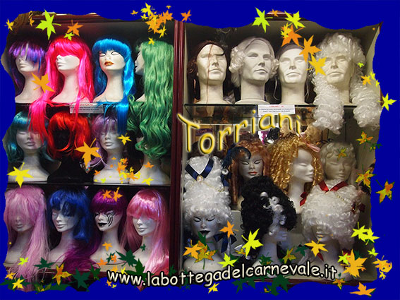 parrucche di Carnevale, parrucche Halloween, parrucche 700, parrucche 600, cavaliere del '700, giudice, madam Pompadour, dama del 700, dama dell'800, parrucca Mozart