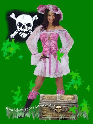 Costume piratessa rosa